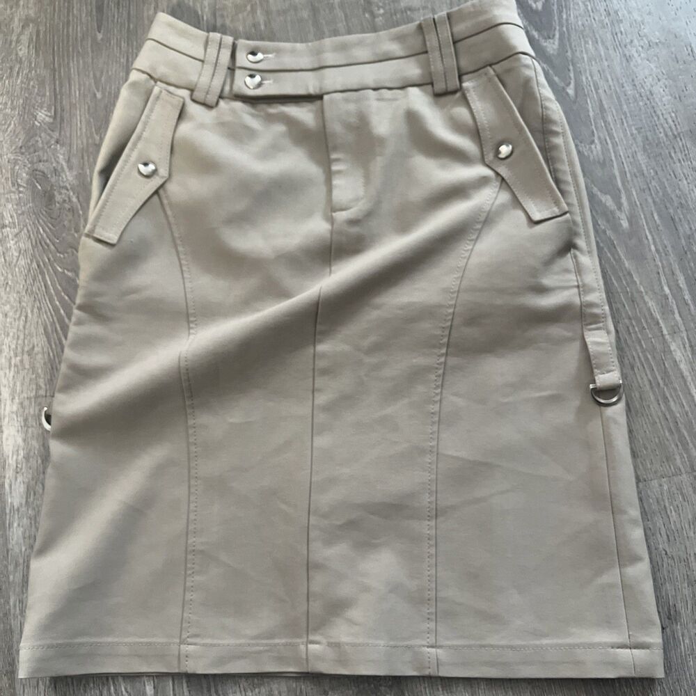 Ined Beige Utility Tailored A Line Skirt Made I. Japan Size Small (9 On Tag)